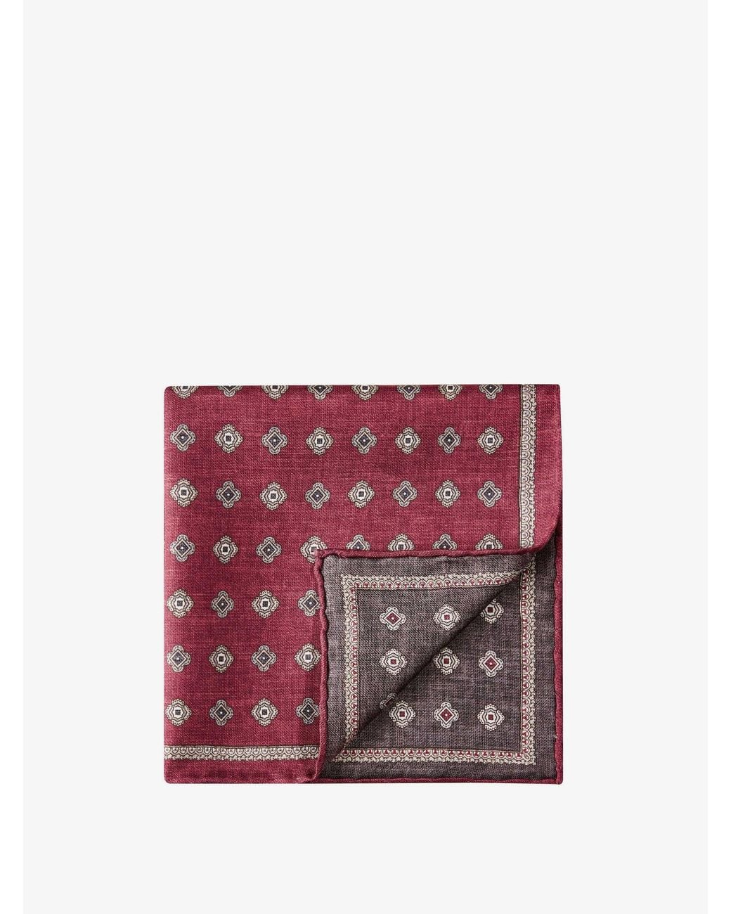 Brunello Cucinelli Red Silk Pochette for men