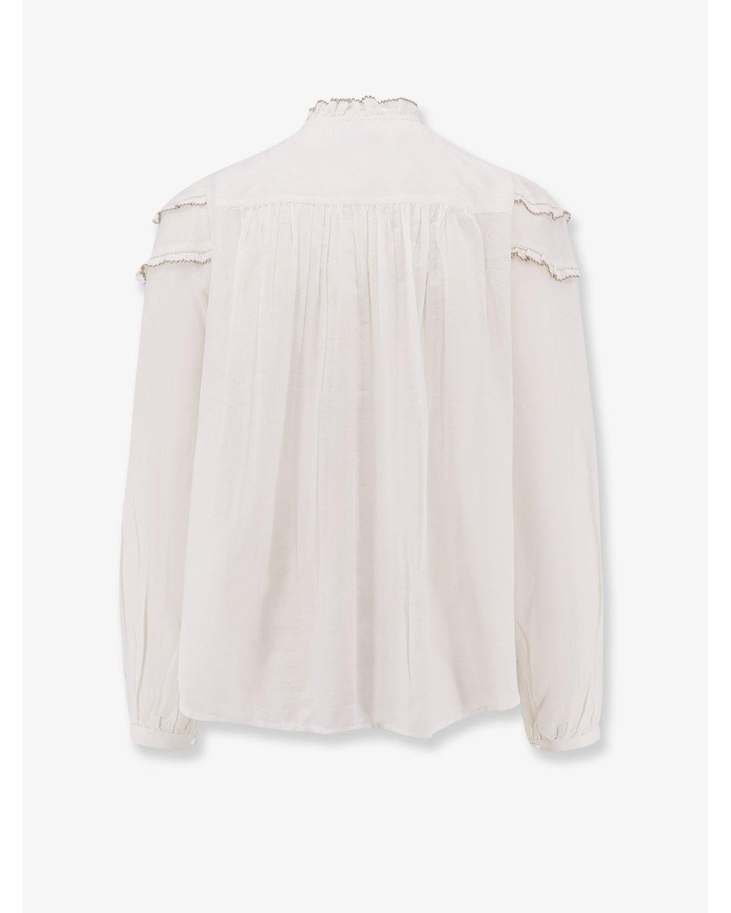 Isabel Marant White Marant Etoile Christa Biologic Cotton And Viscose Shirt