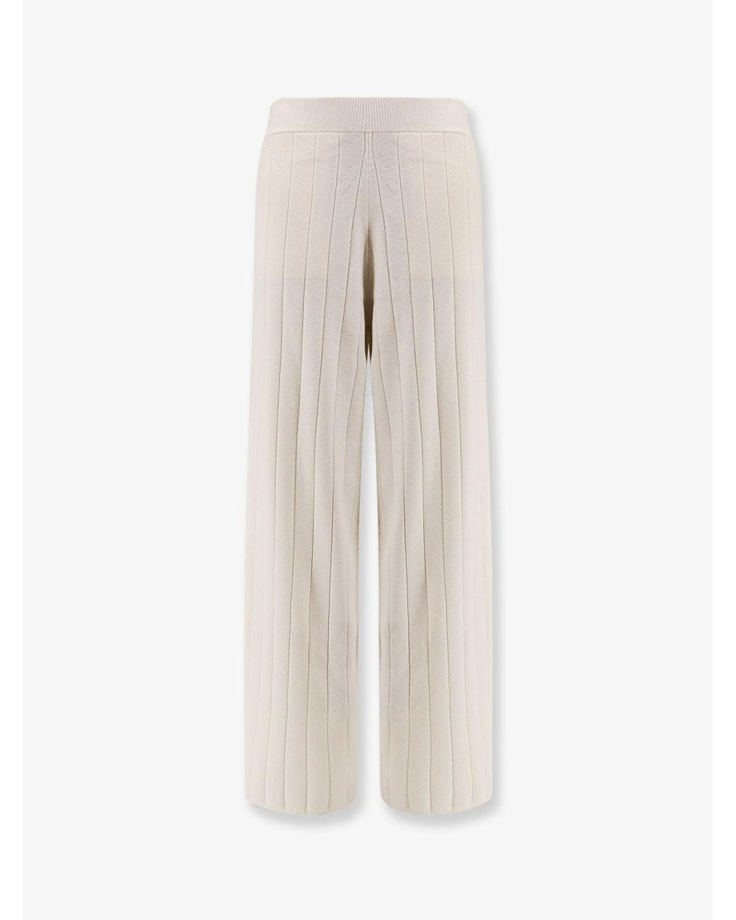 Max Mara White Jardin Cashmere Trousers