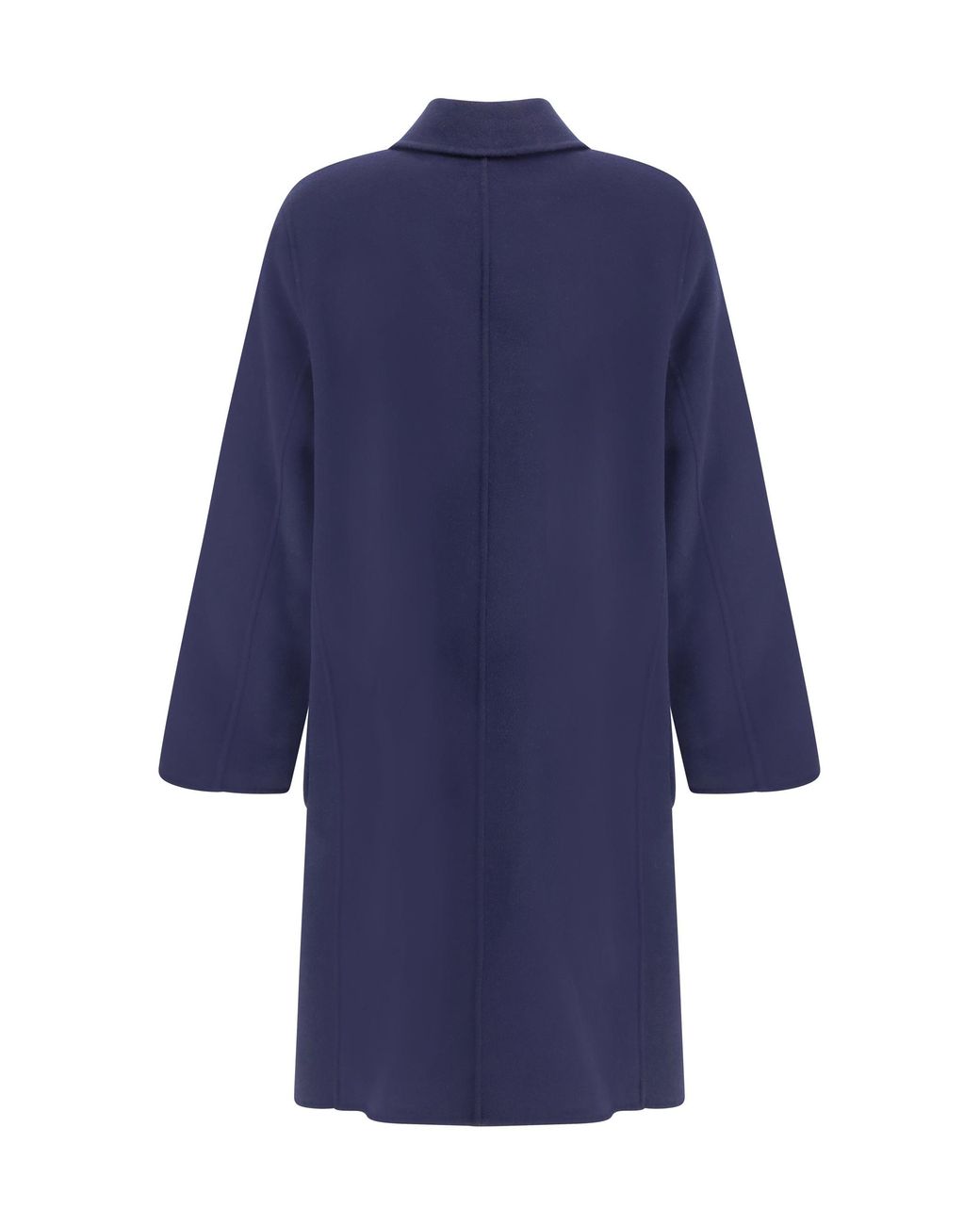 Tory Burch Blue Coat Reversible Double-Face Wool