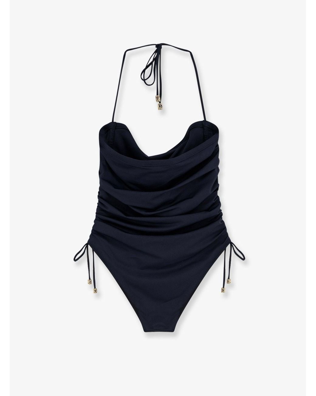 Gucci Blue Stretch Jersey One-Piece Swimsuit