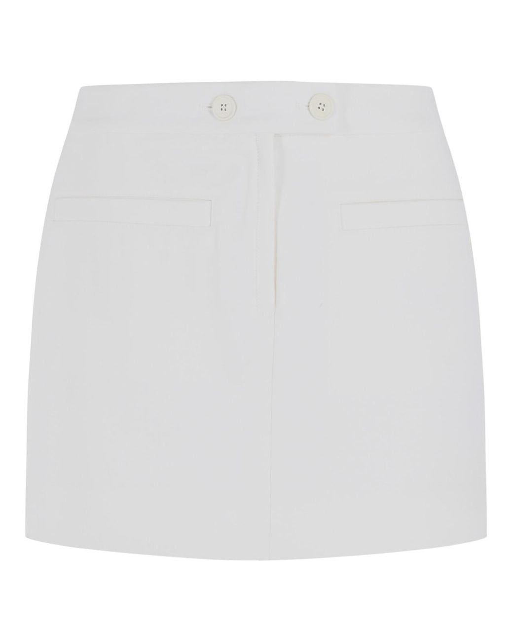 Courreges White Wool Blend Miniskirt