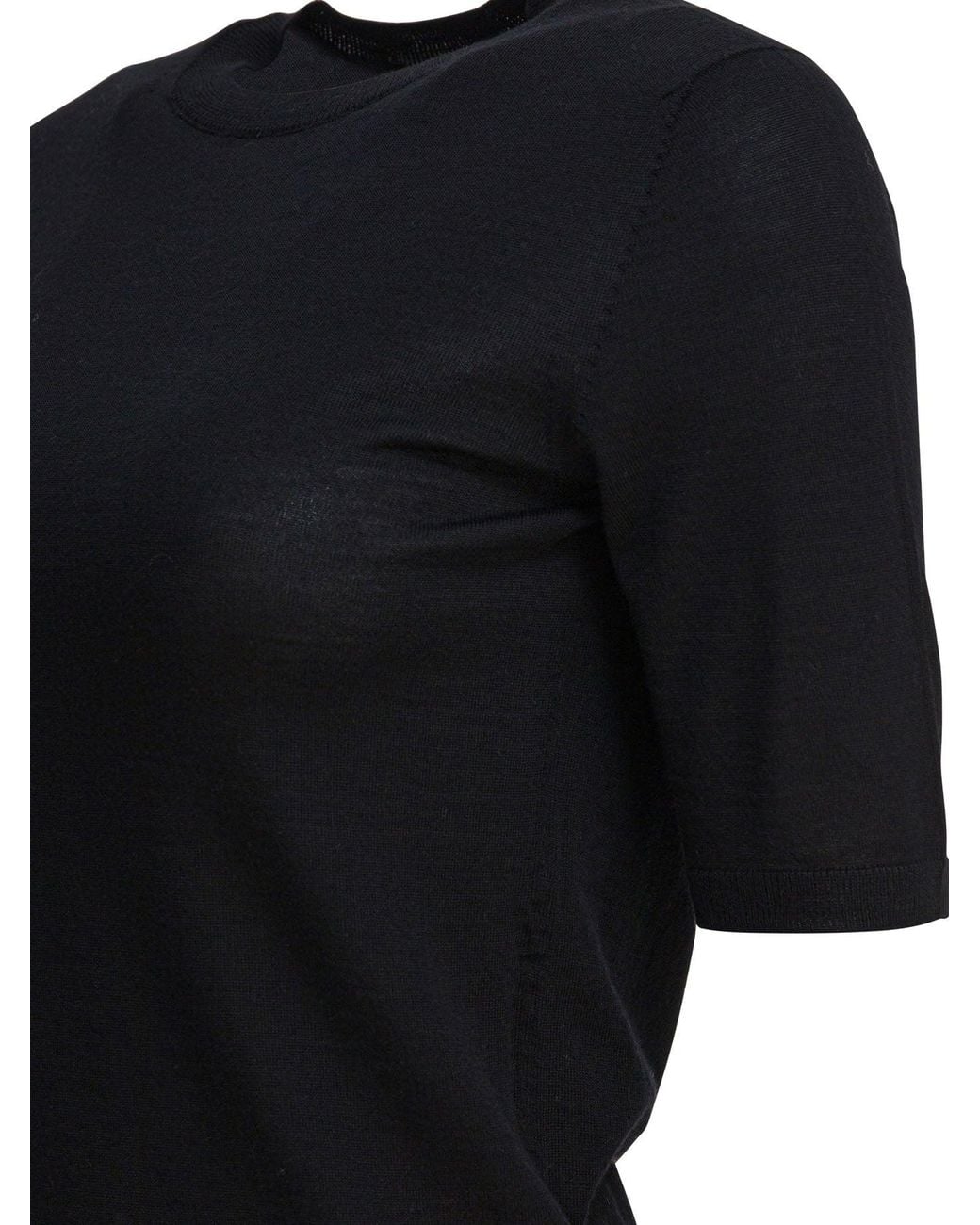 Max Mara Black Basic Wool Sweater