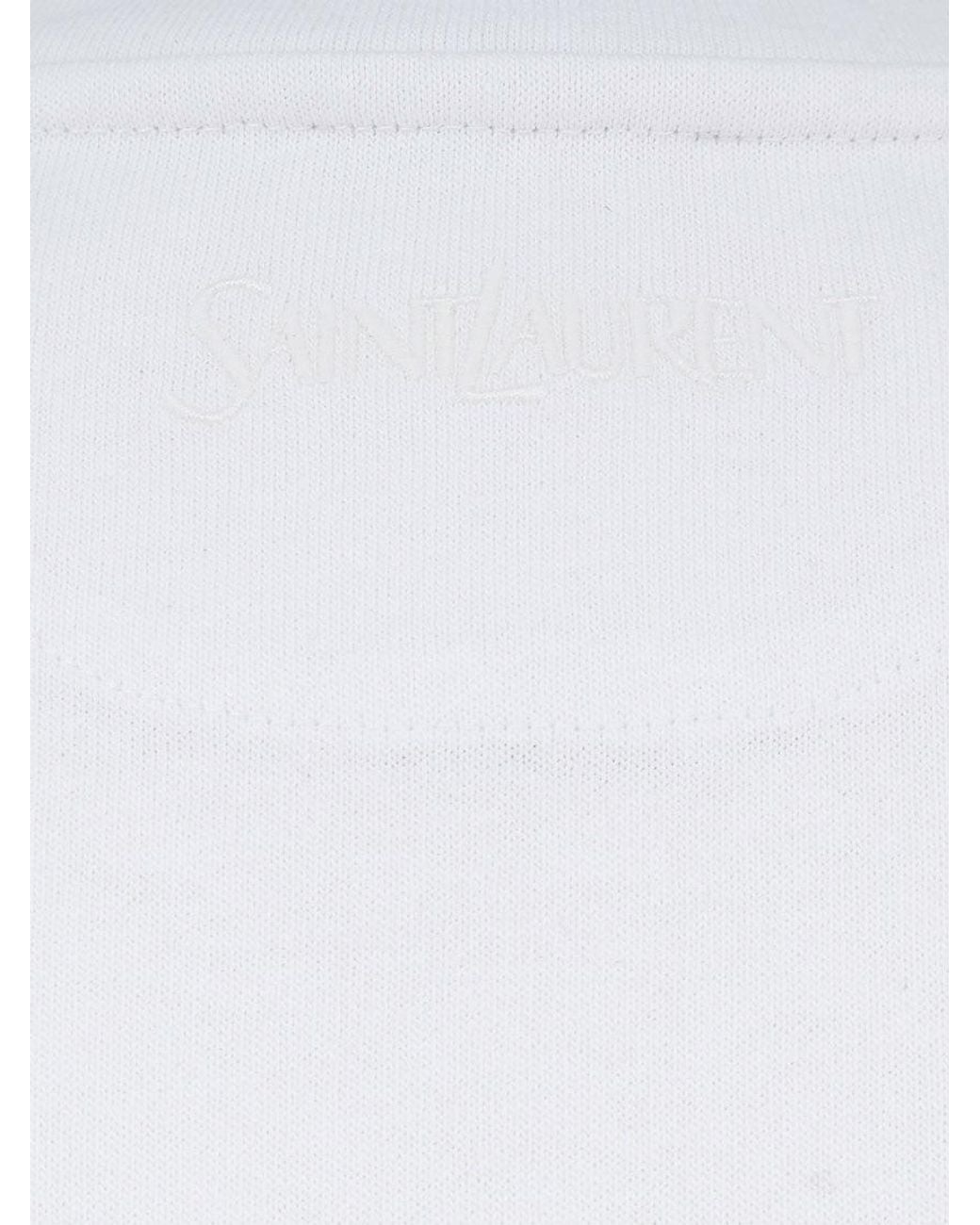 Saint Laurent White Certified Cotton T-Shirt for men
