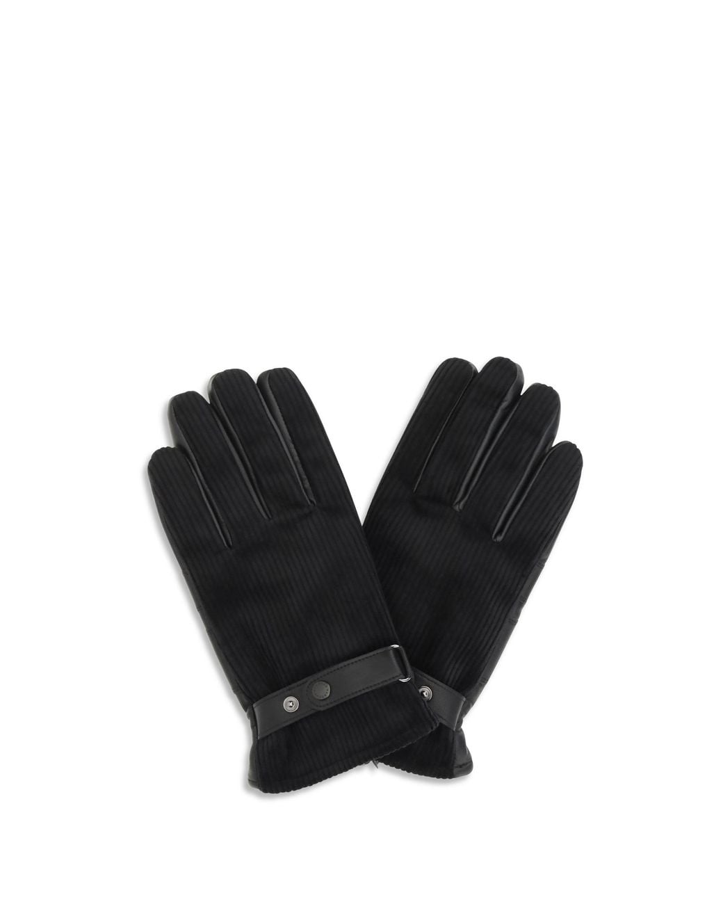 Barbour Black Nelson Leather Gloves for men
