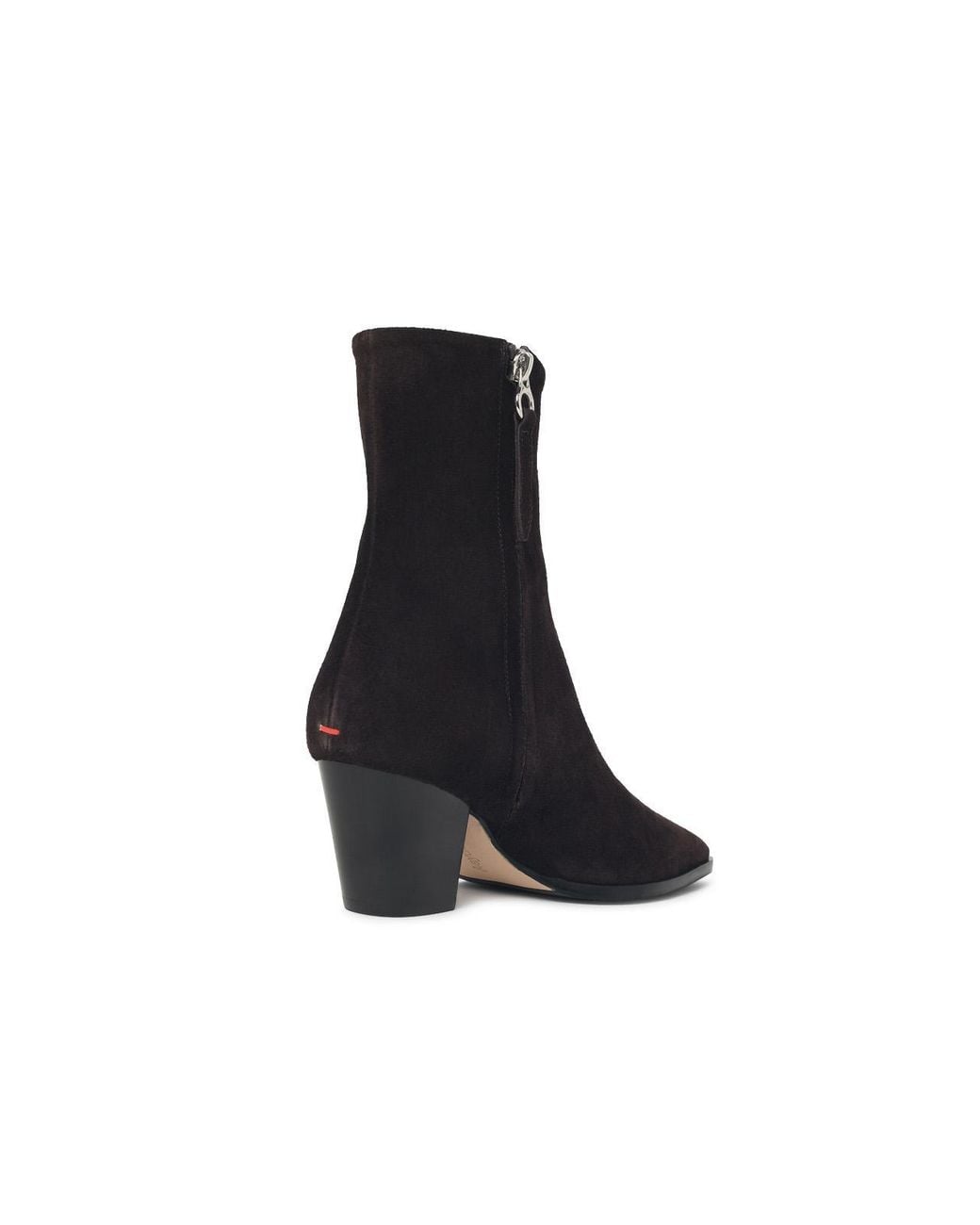 Aeyde Black 'Hedvig' Mocha Suede Ankle Boots