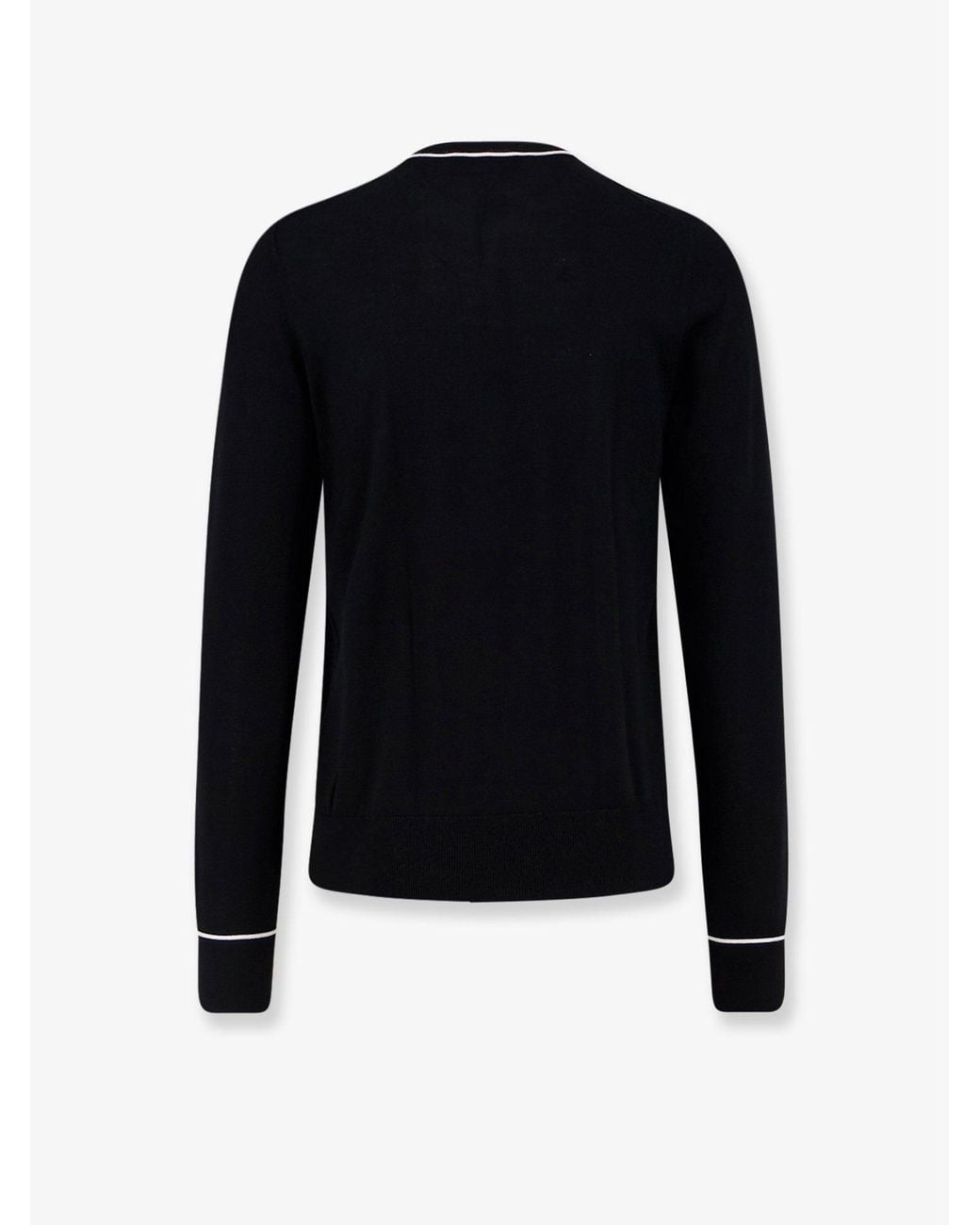 Dolce & Gabbana Blue Virgin Wool Sweater With Embroidered Dg Logo for men