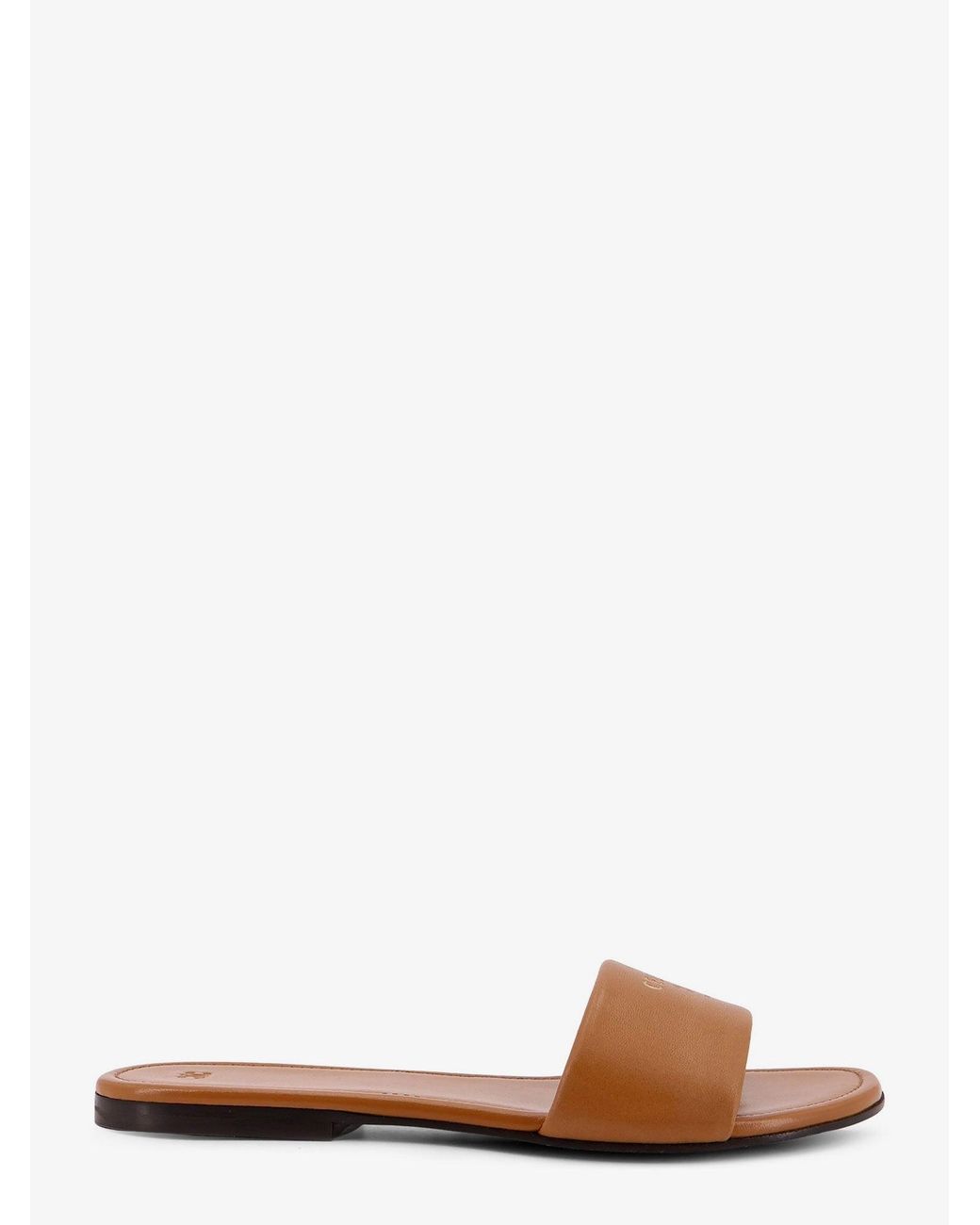 Céline White Coast Mule Leather Sandals
