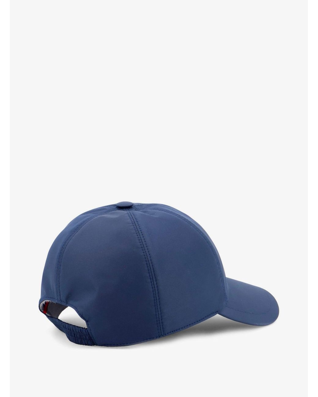Kiton Blue Nylon Hat With Embroidered Logo On The Front for men