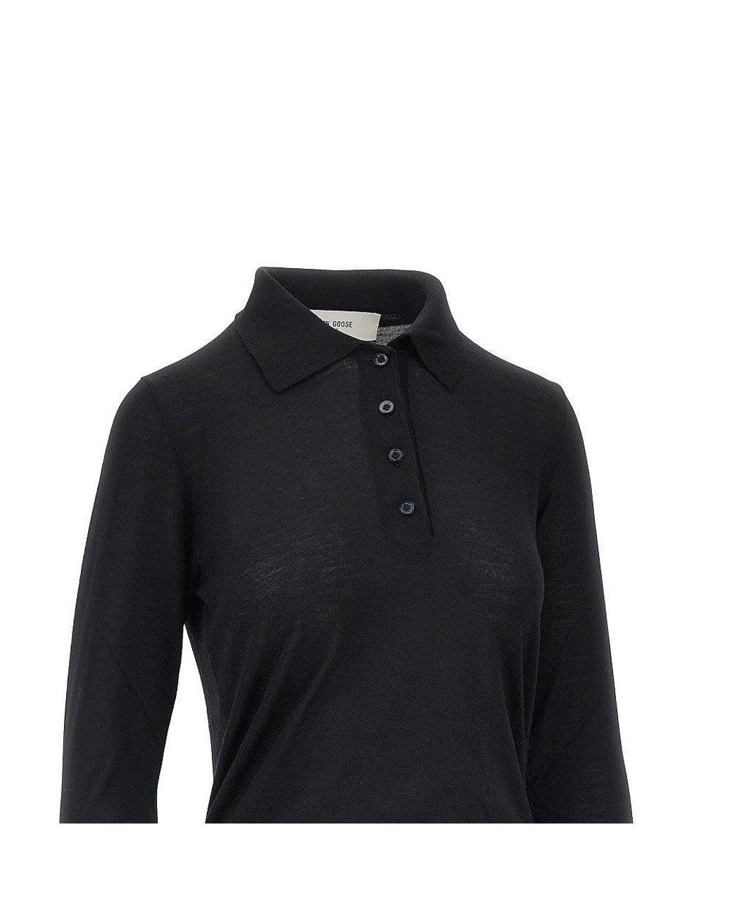 Golden Goose Deluxe Brand Blue 'Ghislayne' Knitted Polo Shirt