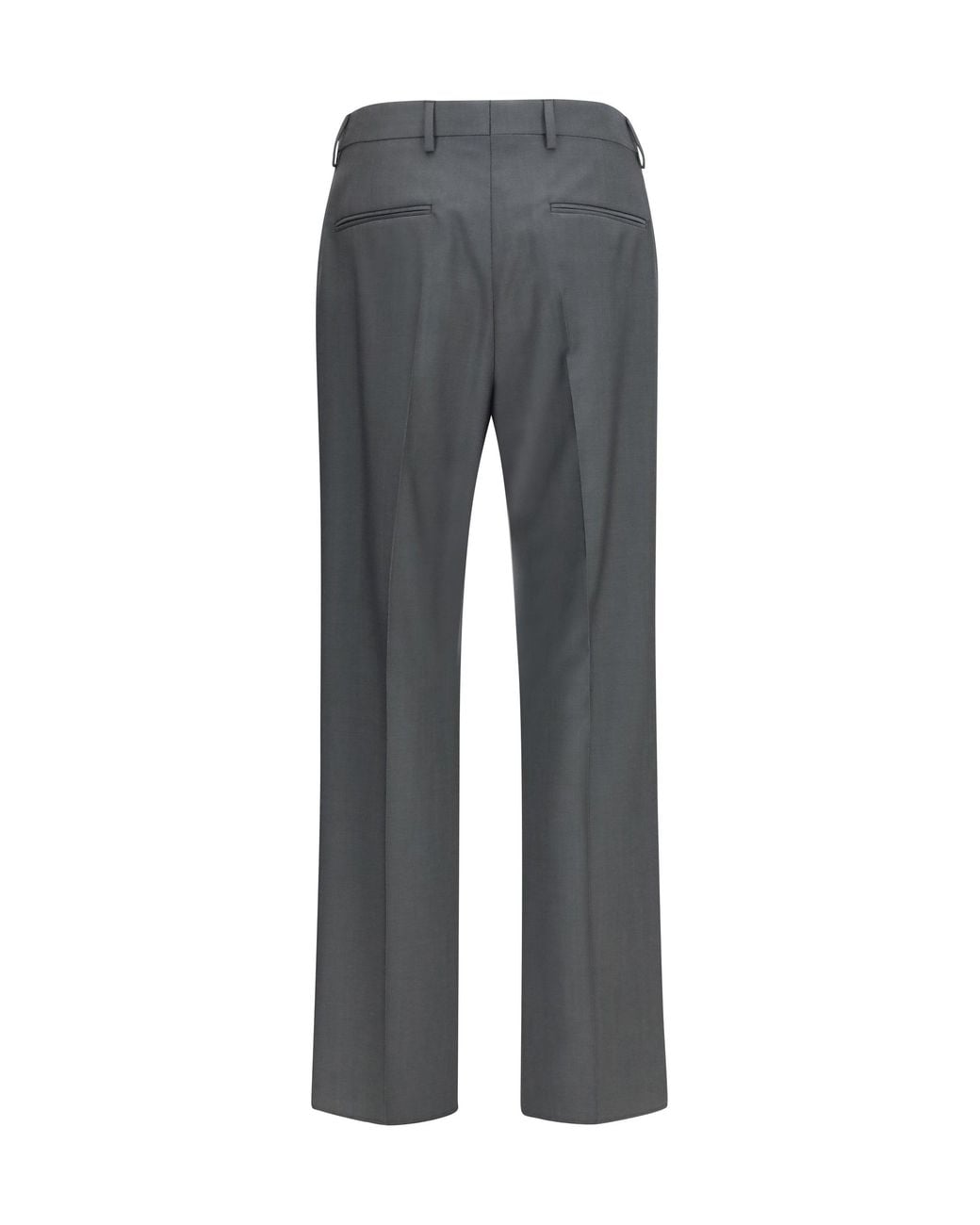 Valentino Gray Tailored Wool-Mohair Pants