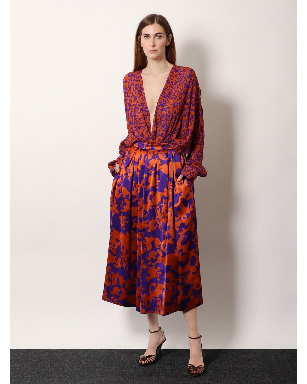 Dries Van Noten Red Soni Skirt