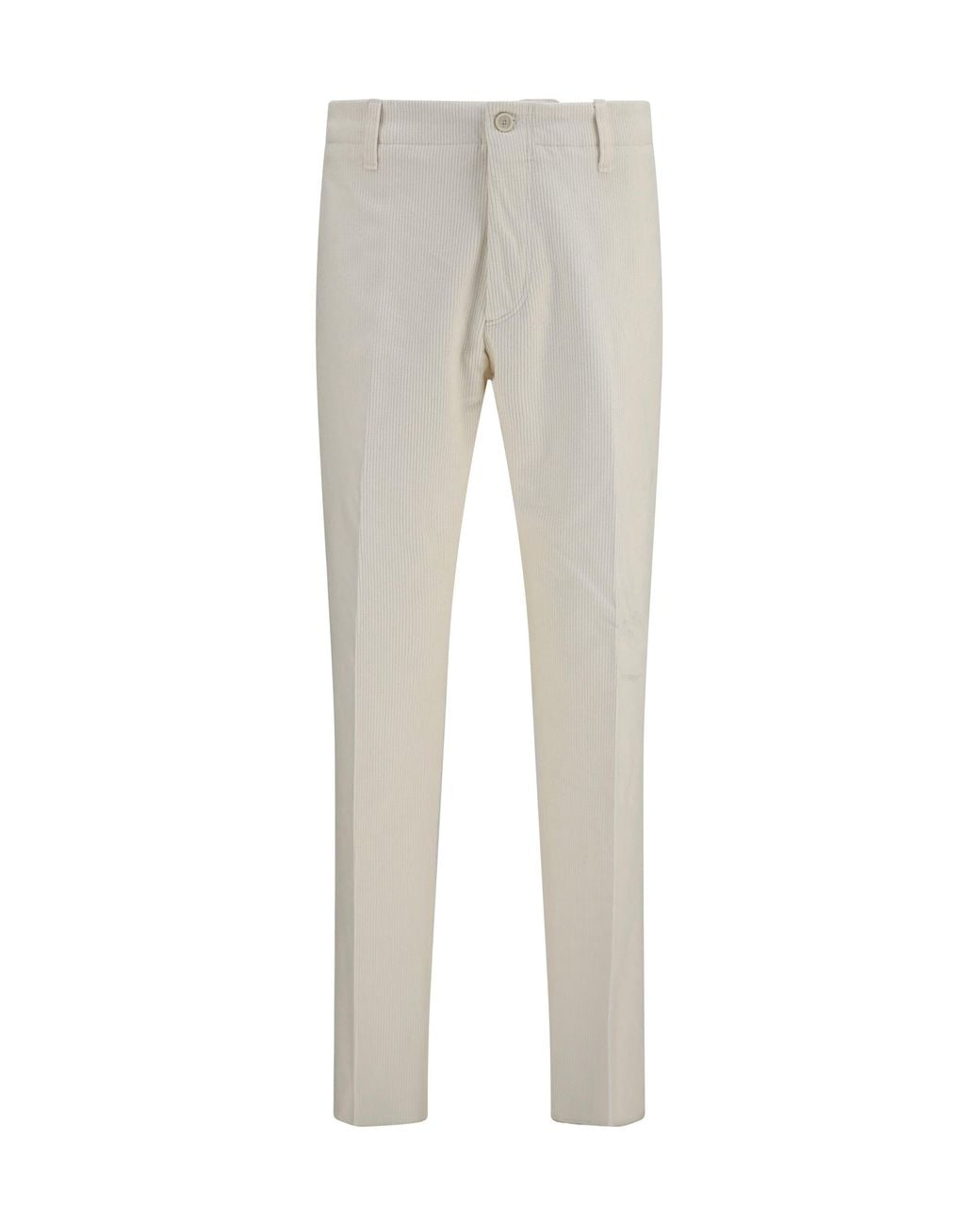 Lardini Gray Ribbed Viscose Pants for men