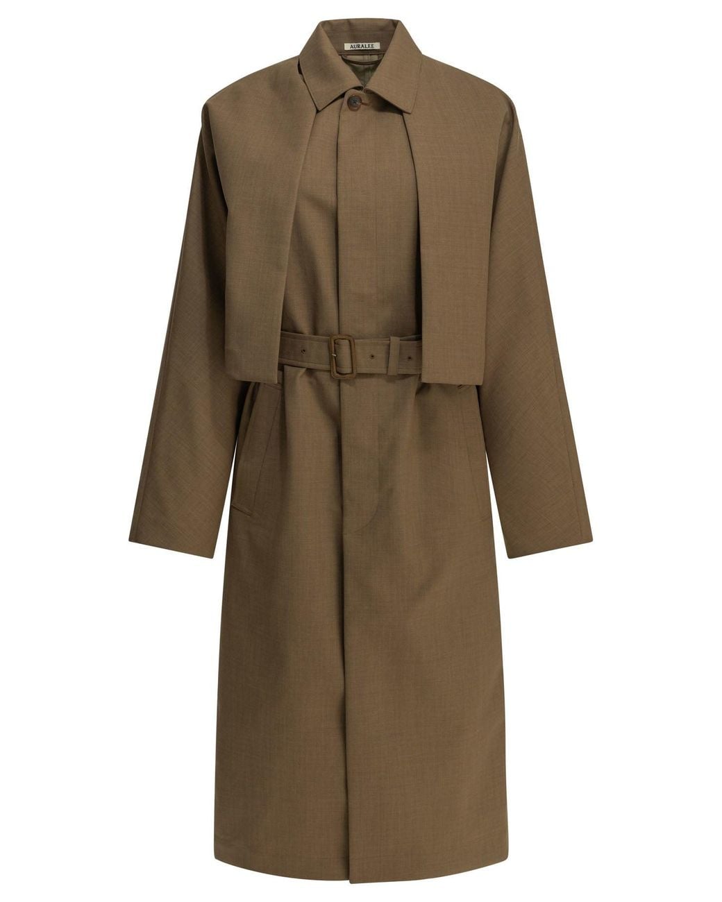 Auralee Natural Wool Trench Coat