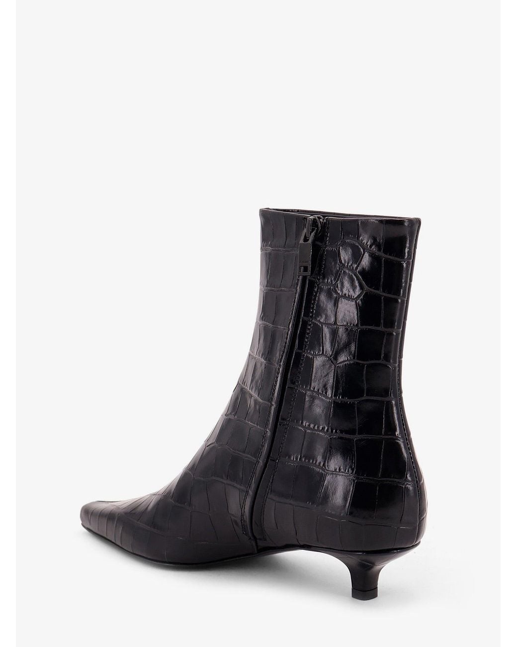 Totême White Pointed-Toe Ankle Boots
