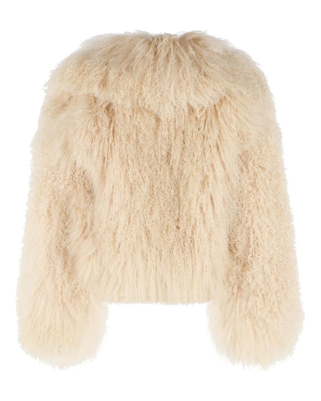 Blancha Natural Fur Mongolia Cream Jacket