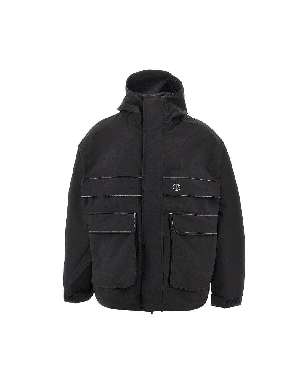 POLAR SKATE Black Cargo Shell Jacket for men