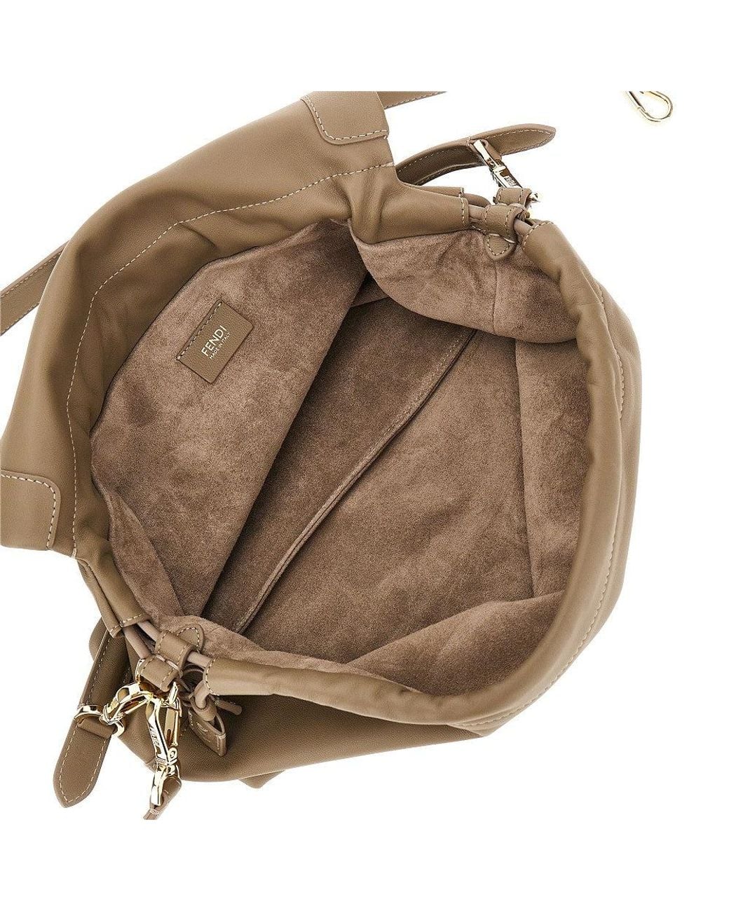 Fendi Brown Large Leather 'Baguette Soft' Bag