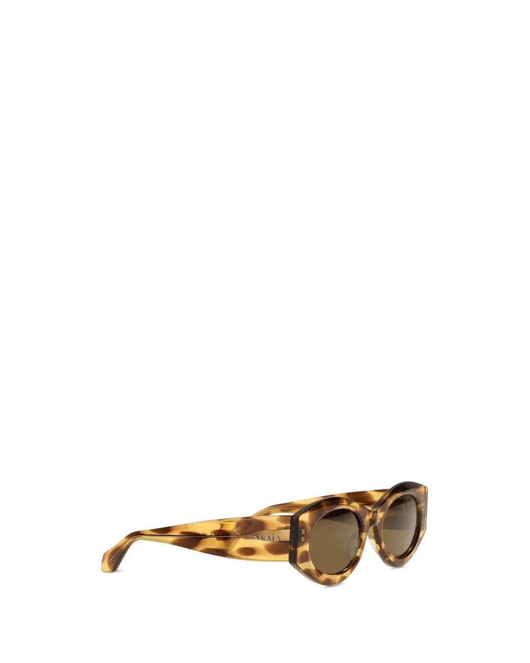 Alaïa Metallic Alaia Oval Sunglasses