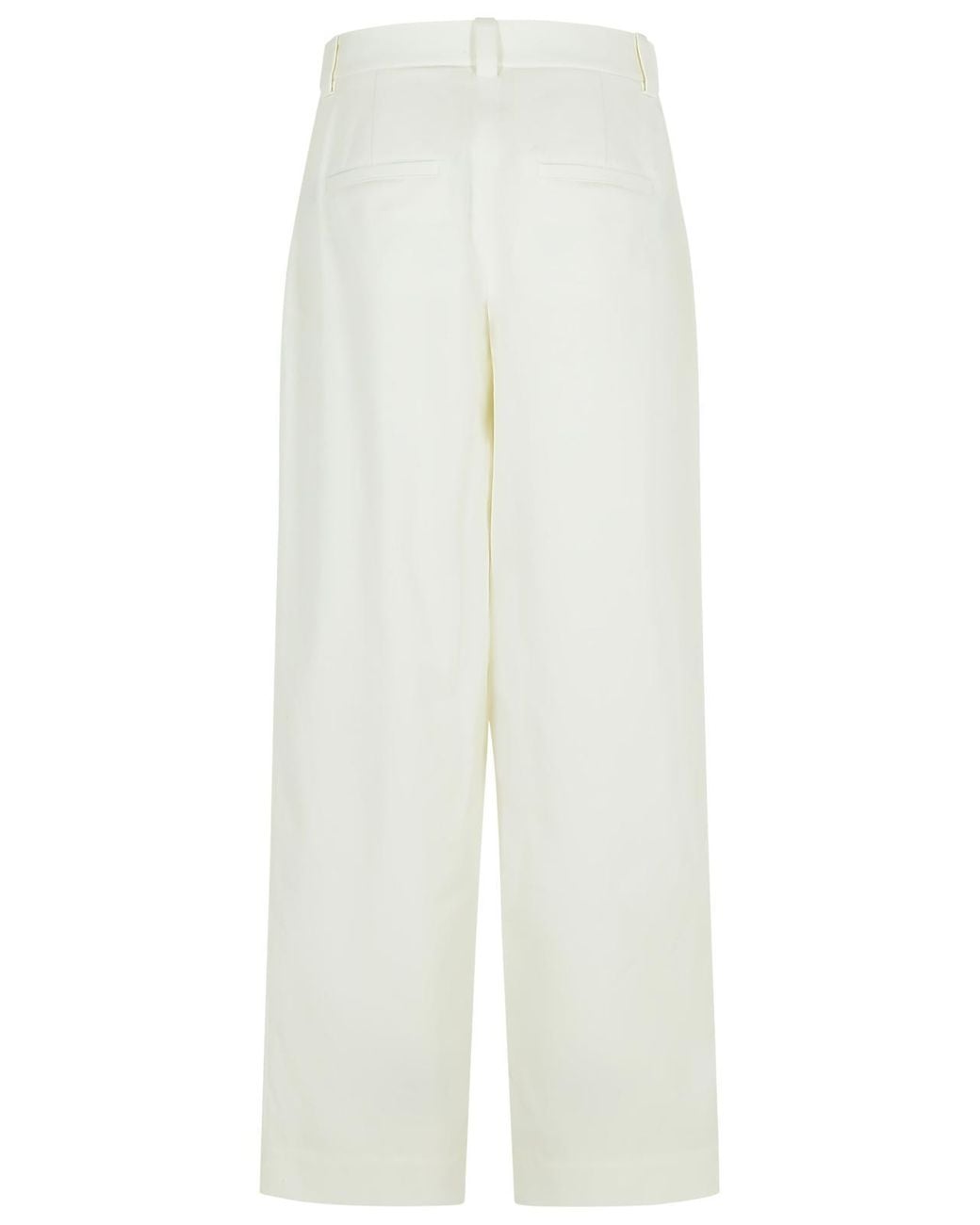 Khaite White Gari' Cotton Pants