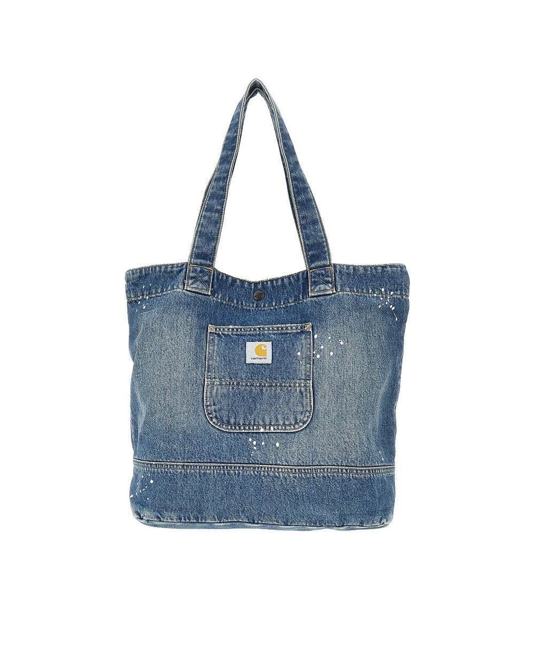 Carhartt Blue Destroy Denim Tote Bag for men