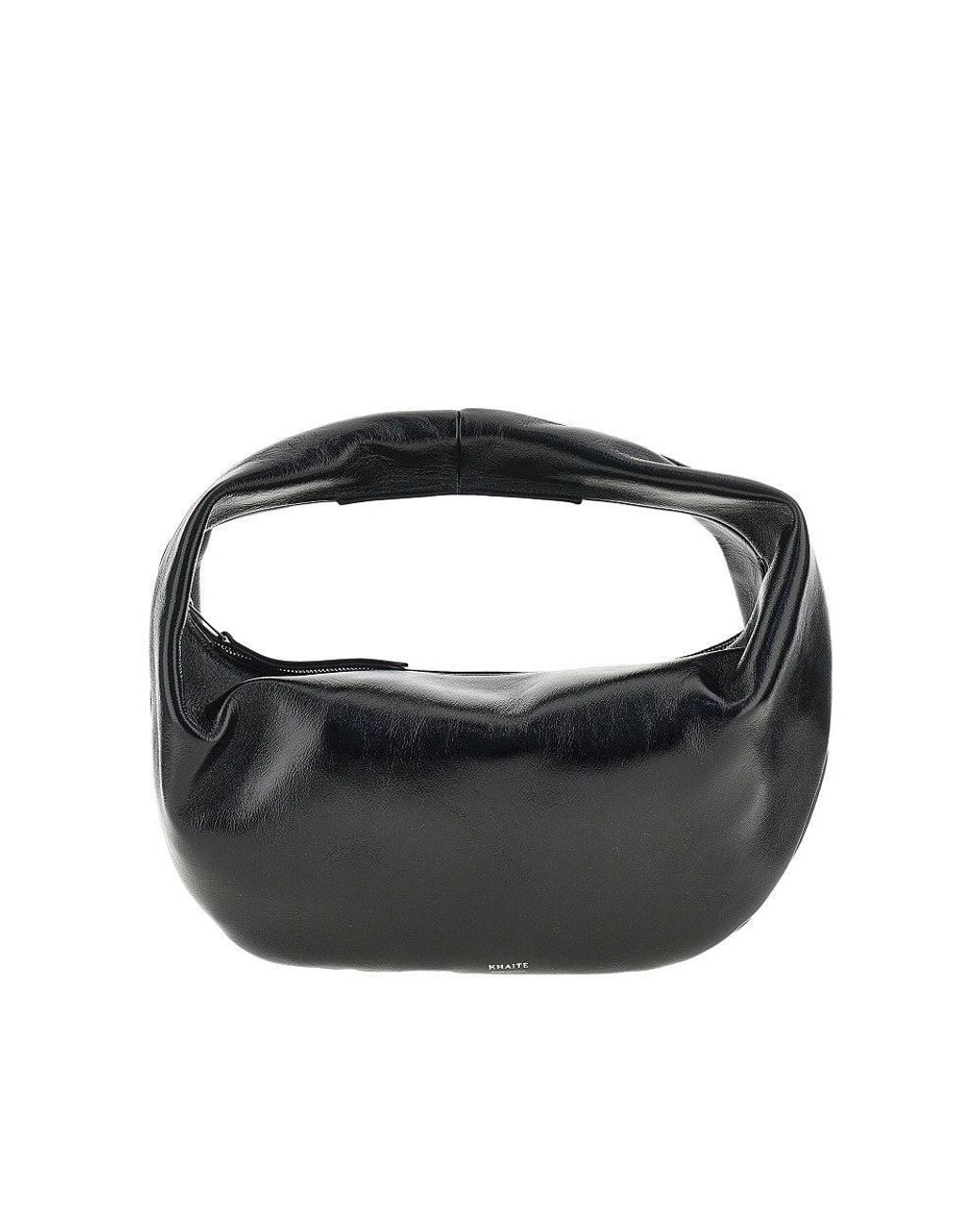 Khaite Black Medium 'Olivia' Leather Hobo Bag