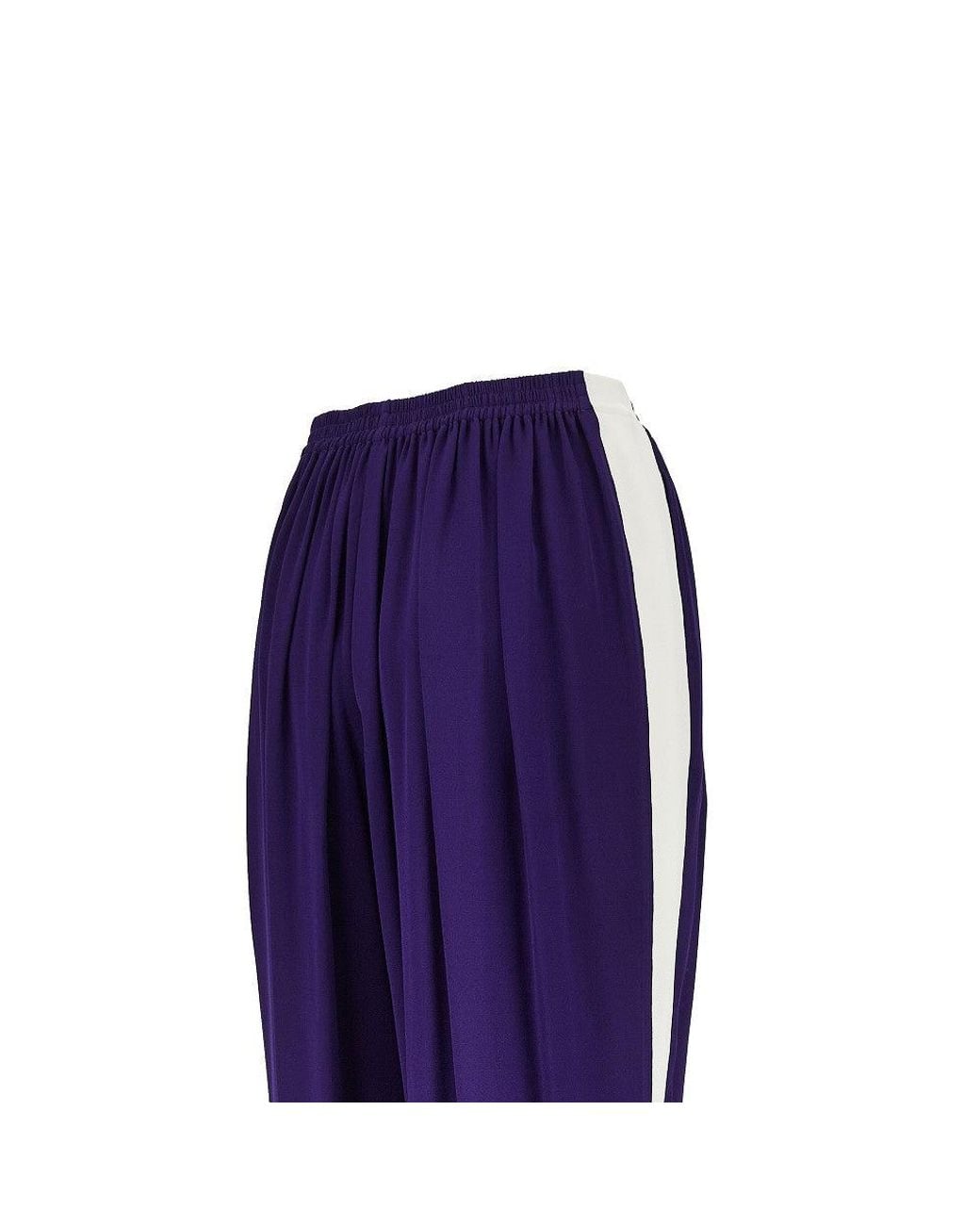 Alaïa Purple Elasticated Waist Cady Pants