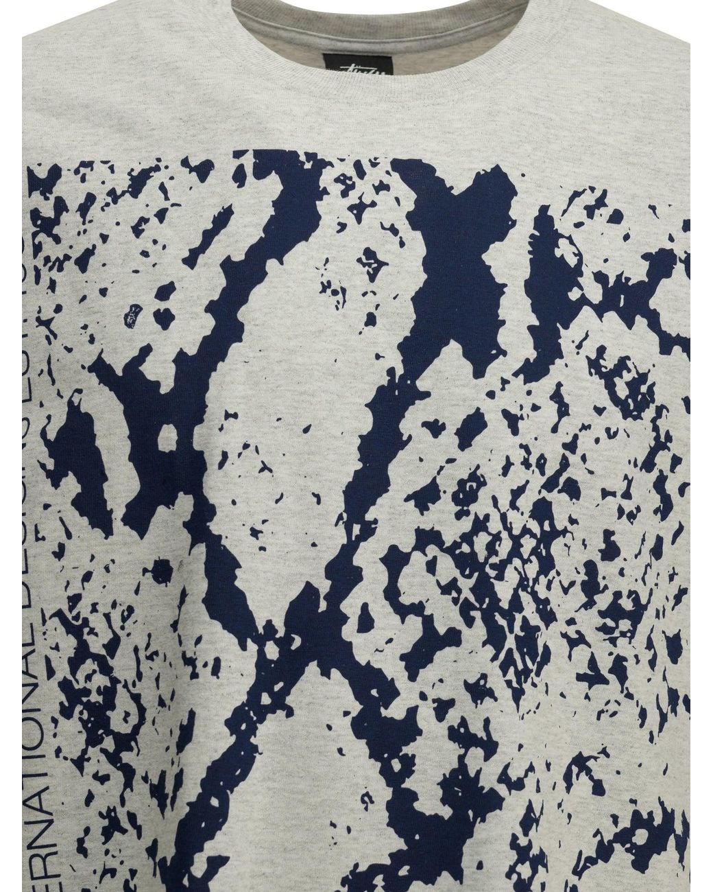 Stussy Gray Cotton T-Shirt for men