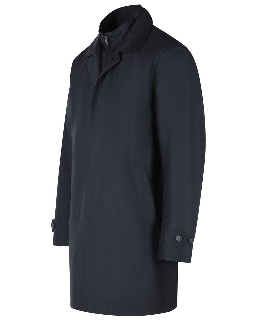 Fay Blue 'Morning' Technical Poplin Coat for men