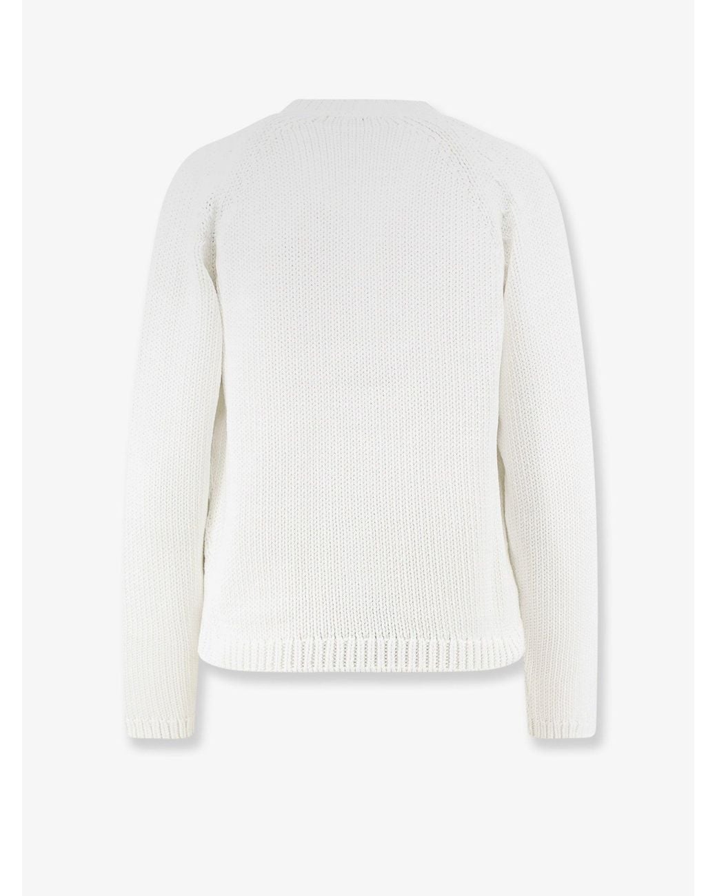 Totême White Organic Cotton Cardigan