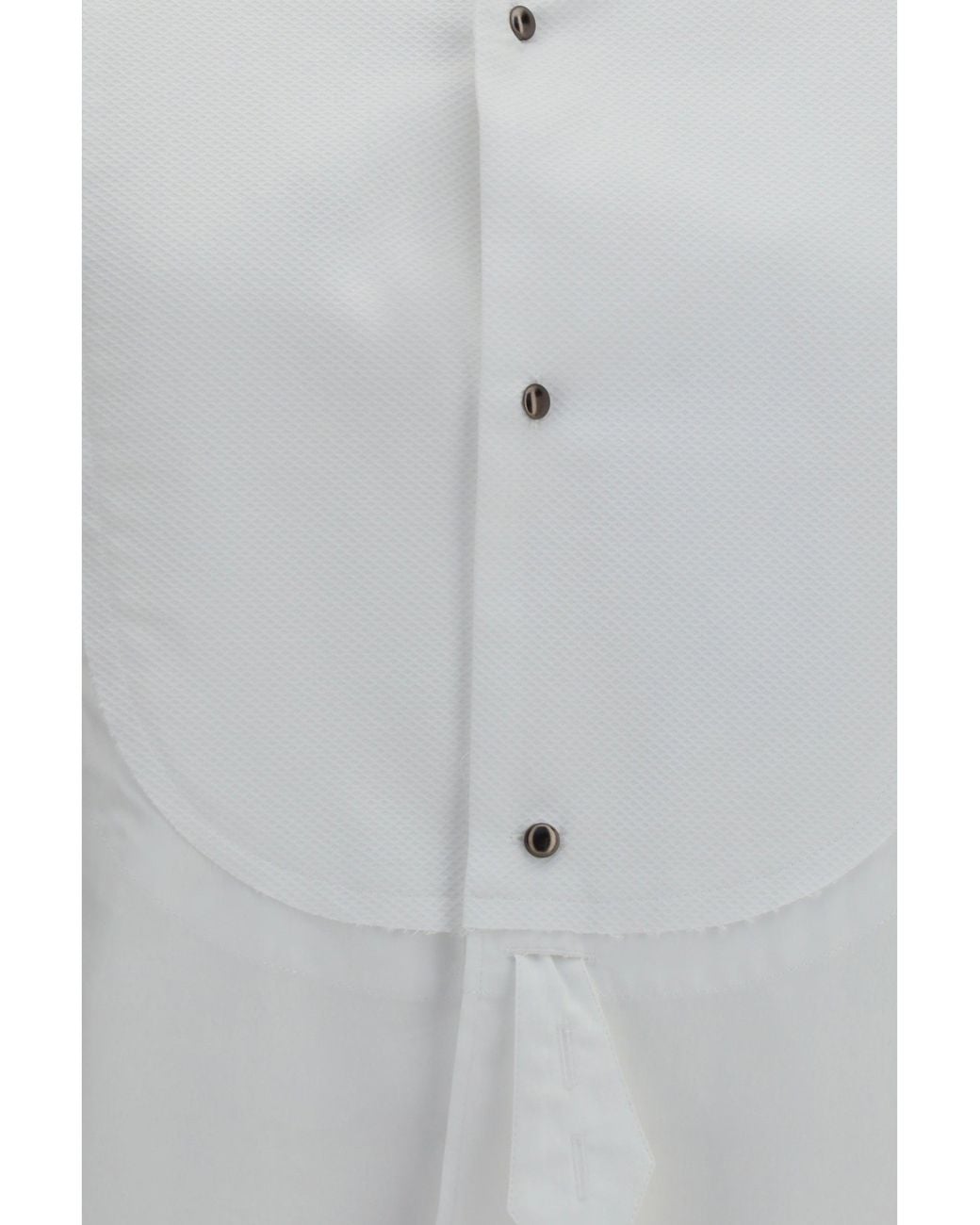 Margiela White Band Collar Tuxedo Shirt