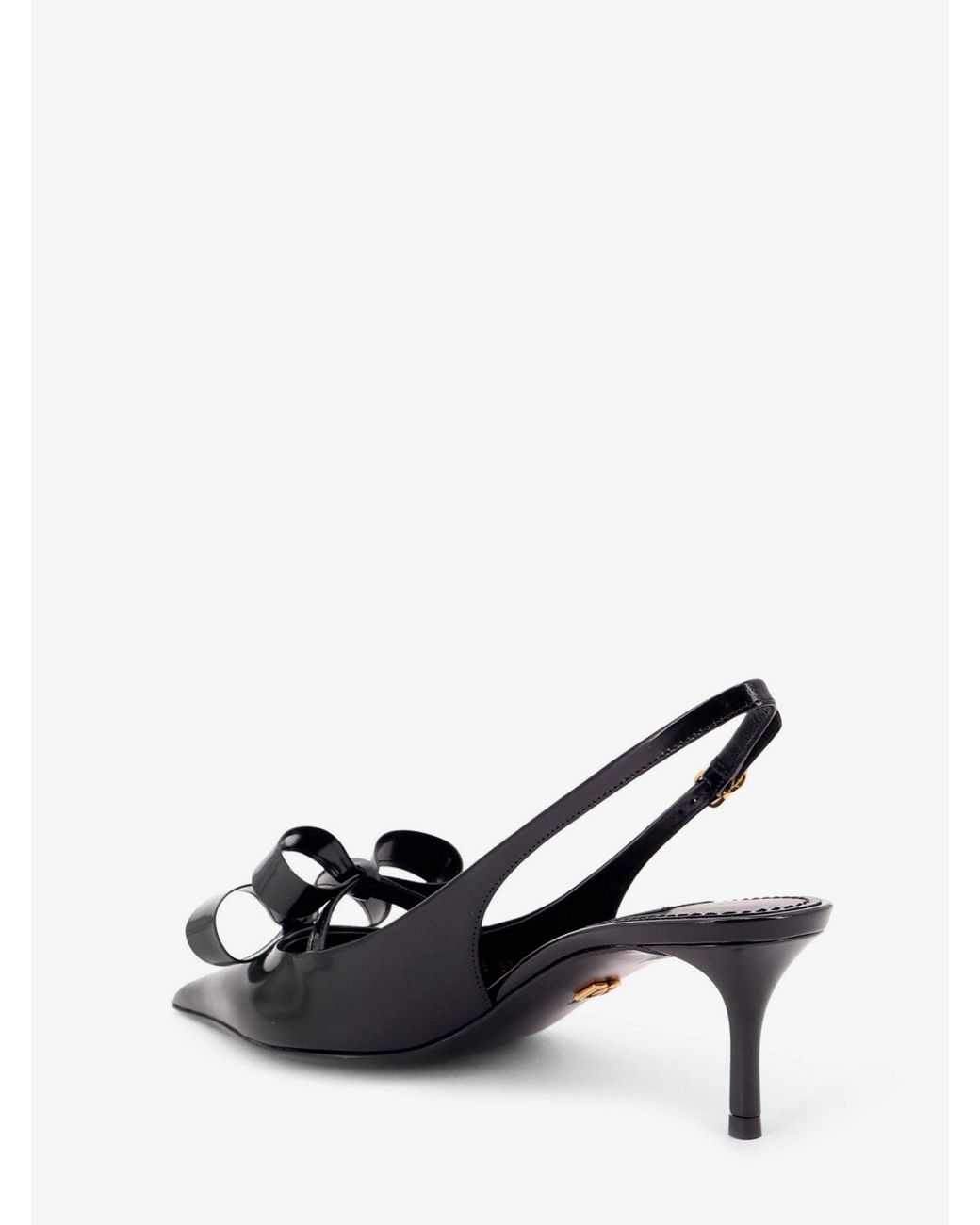Dolce & Gabbana White Dolce & Gabbana Patent Leather Sandals With Front Bow Detail