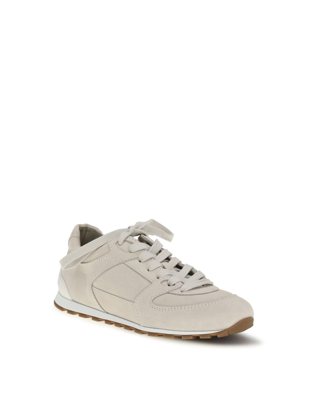 Brunello Cucinelli White Suede Sneakers