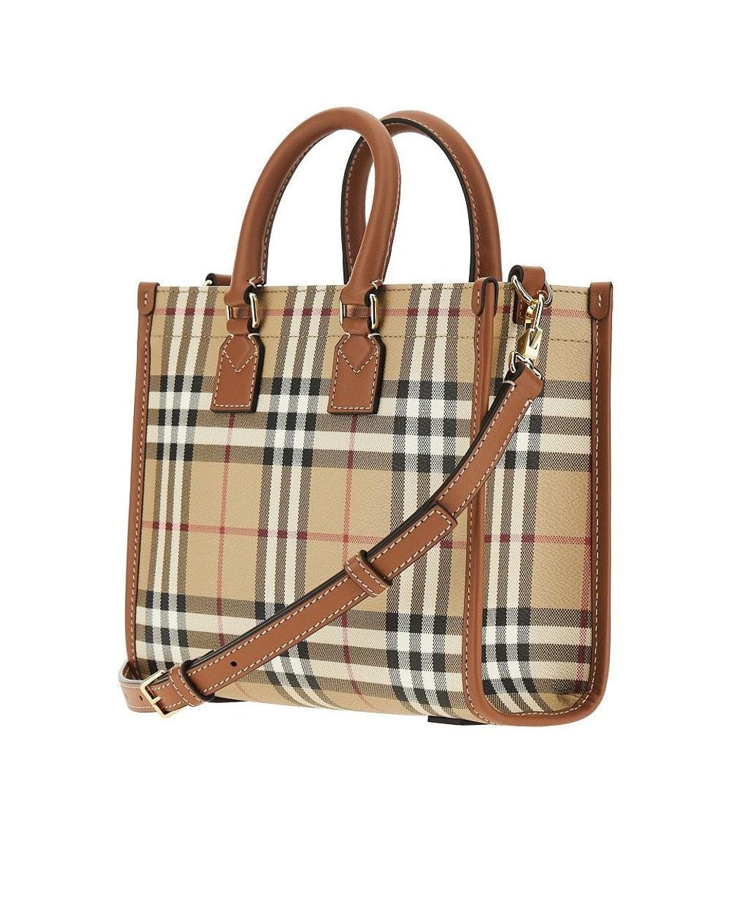 Burberry Brown Mini 'Freya' Tote Bag