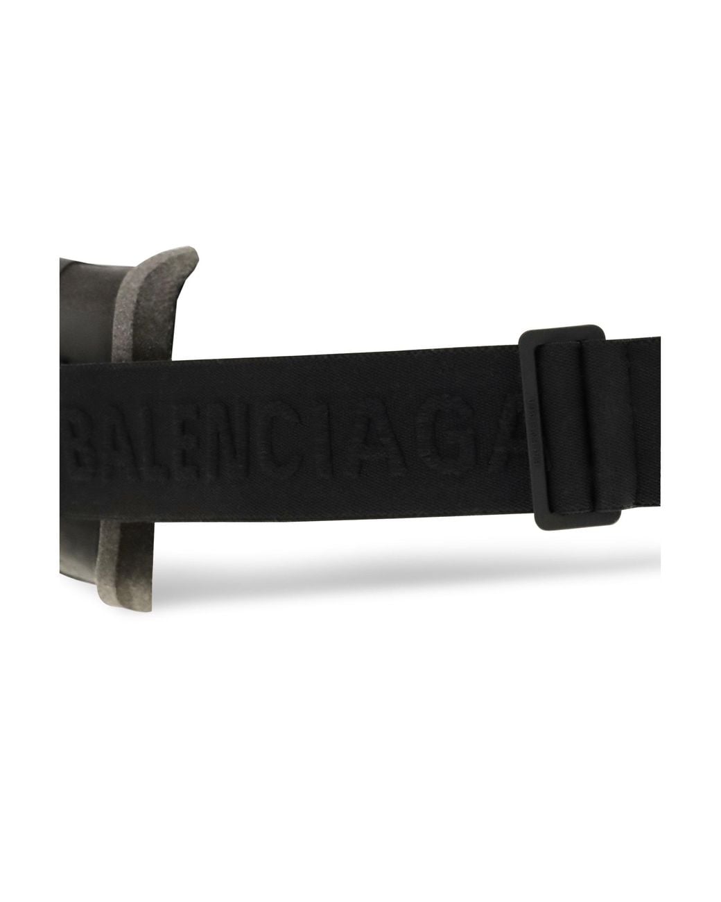 Balenciaga Black Mirrored Ski Mask Sunglasses for men