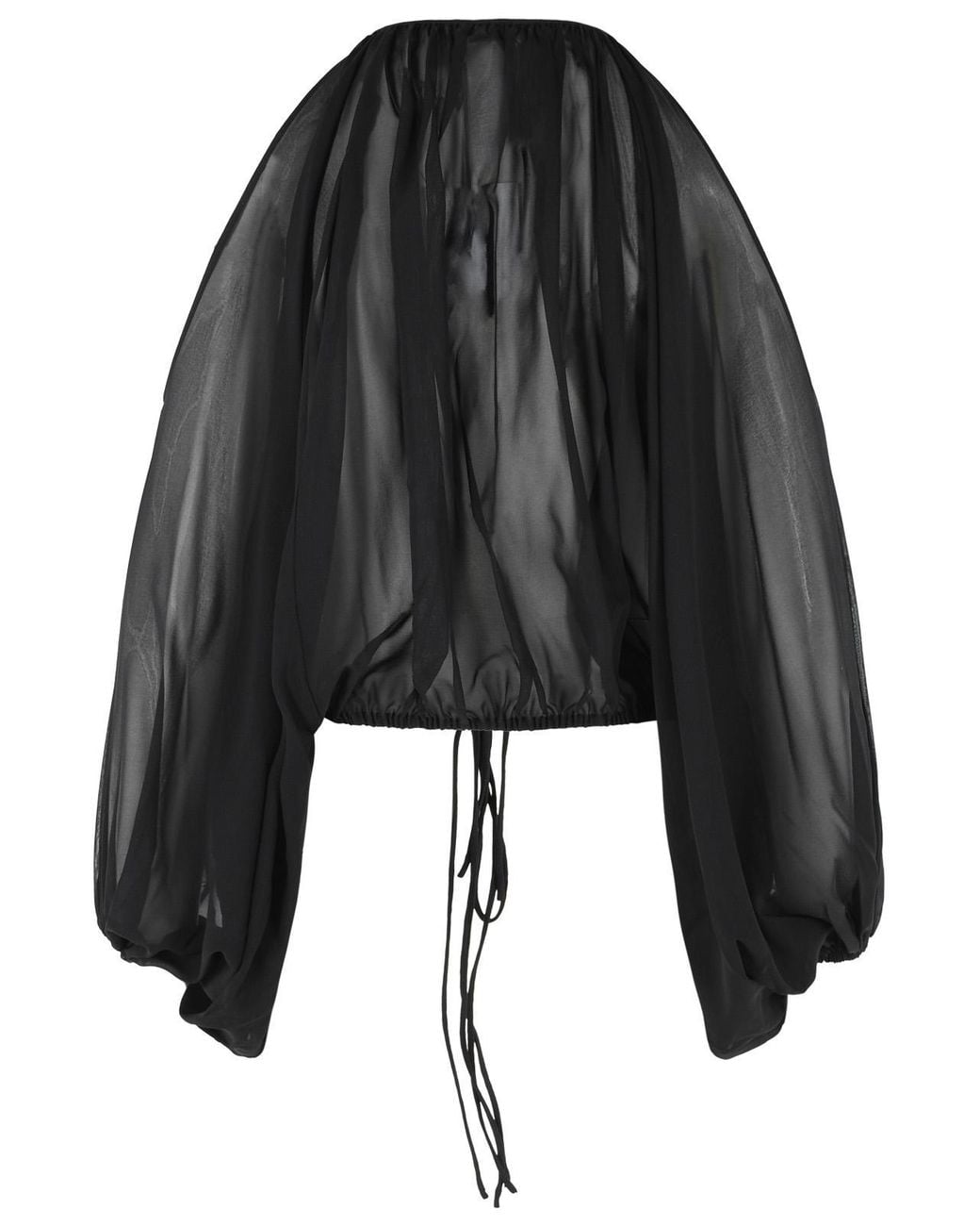 ANDAMANE Black Silk Blouse