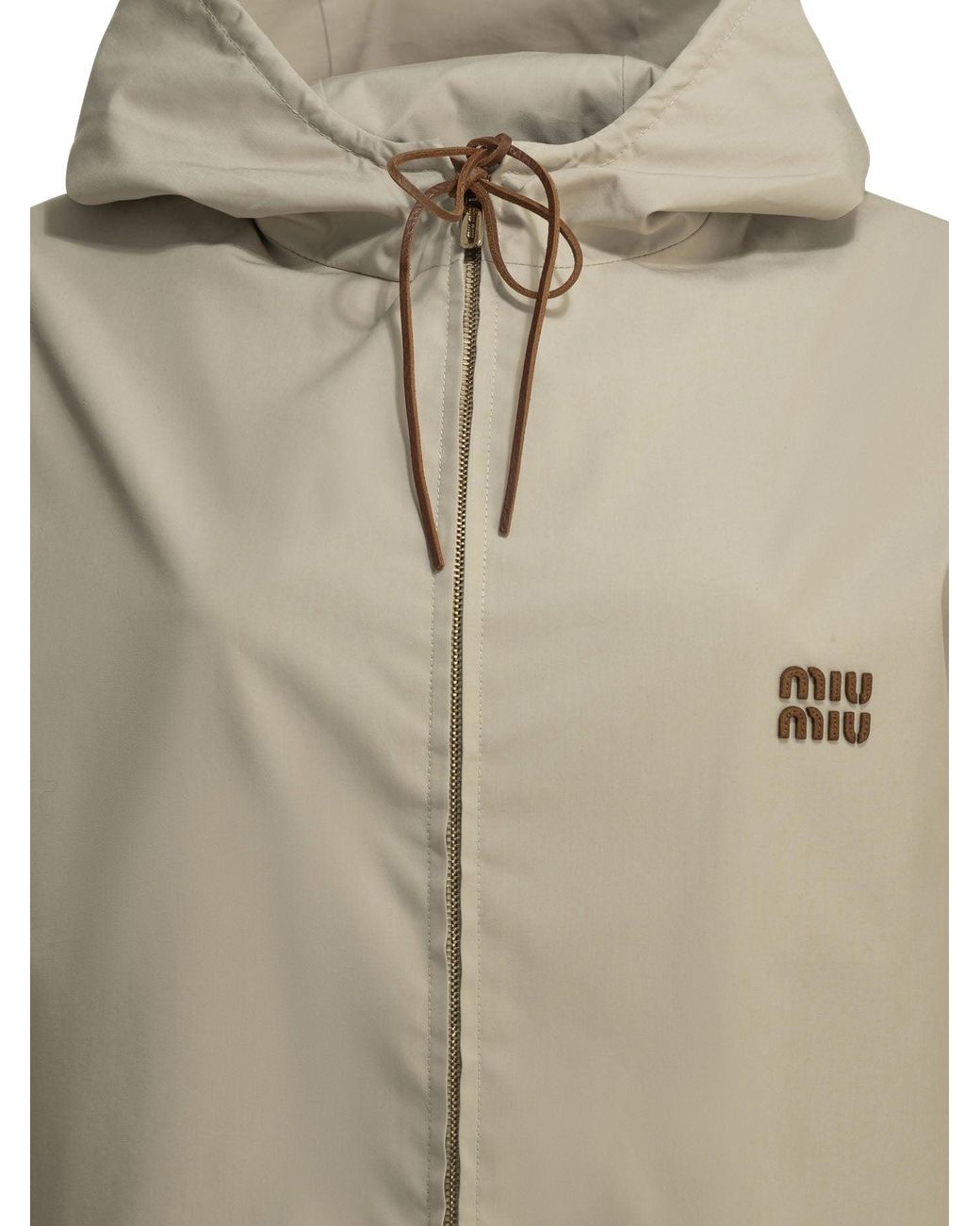 Miu Miu Natural Lightweight Cotton Panama Jacket