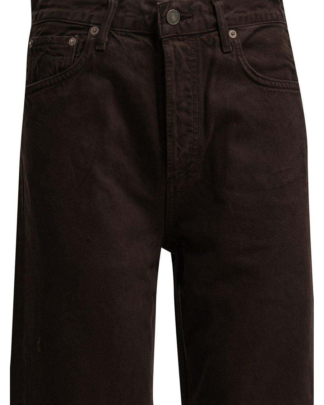 Agolde Black "Ren" Wide-Leg Jeans