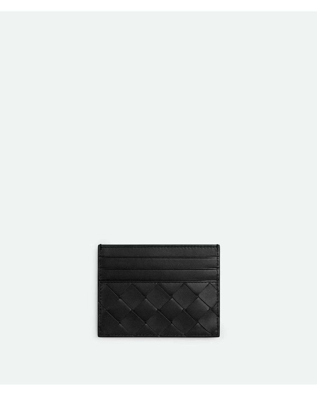 Bottega Veneta White Intrecciato Card Holder for men