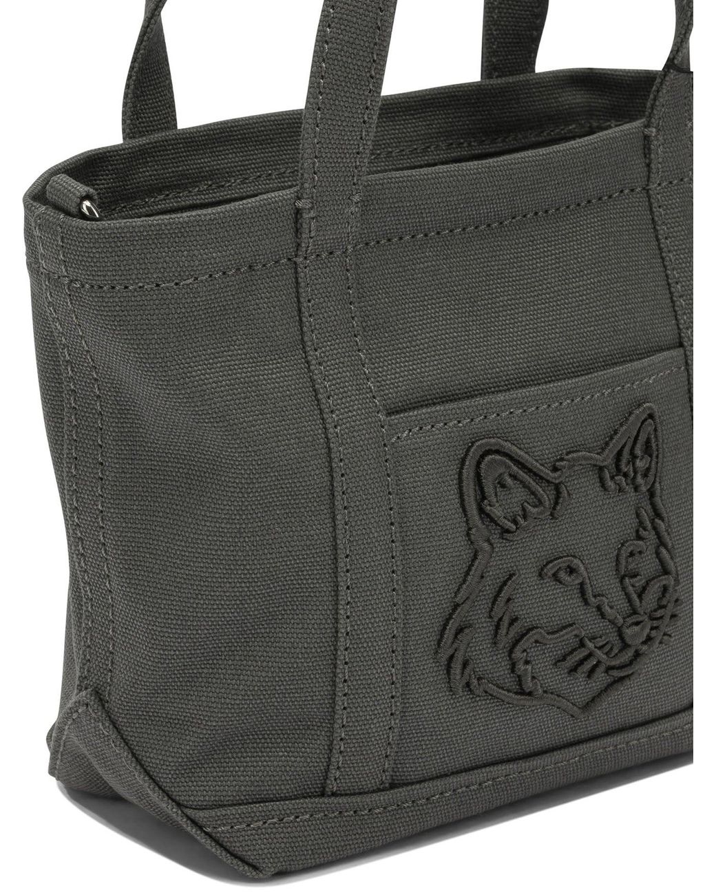 Maison Kitsuné Black Small "Fox Head" Handbag