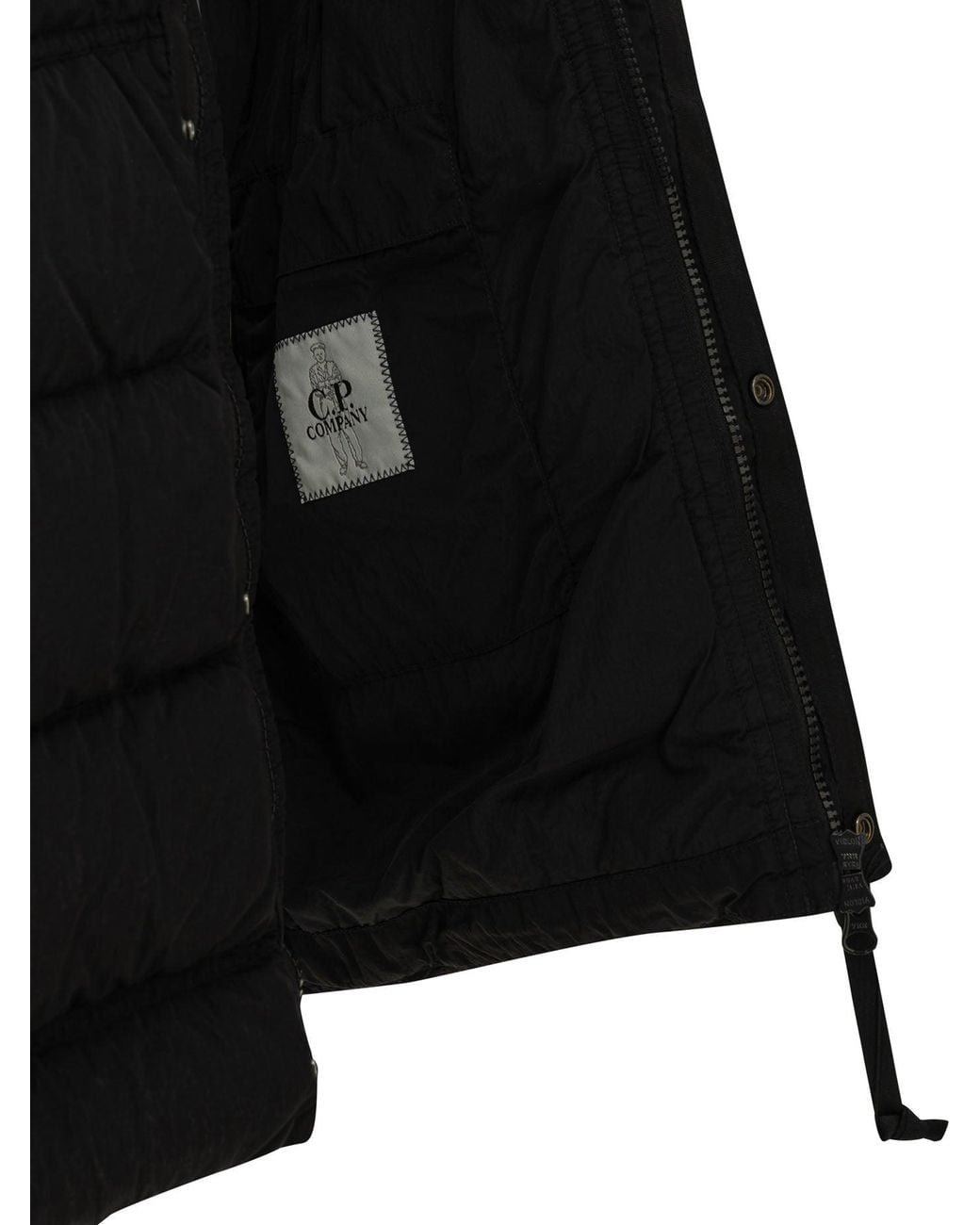 C P Company Black Chrome-R Short Down Jacket for men