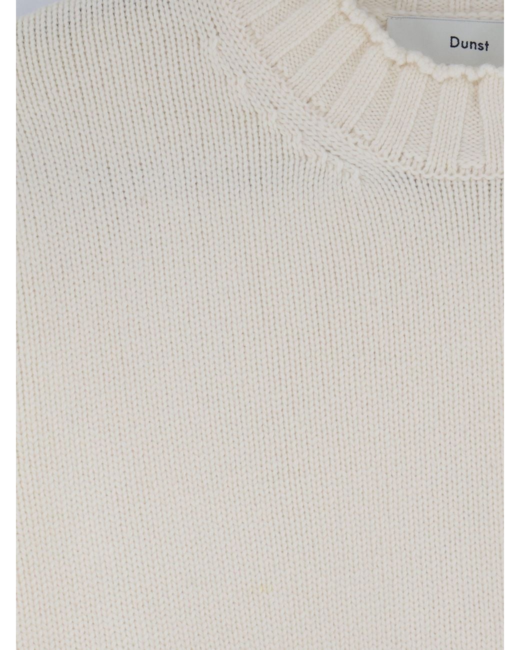 DUNST White Chunky Roll Neck Sweater Ivory