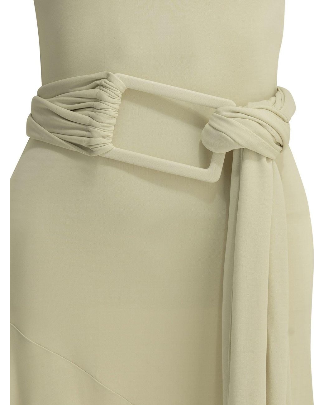 Alaïa White Alaïa Draped Midi Dress