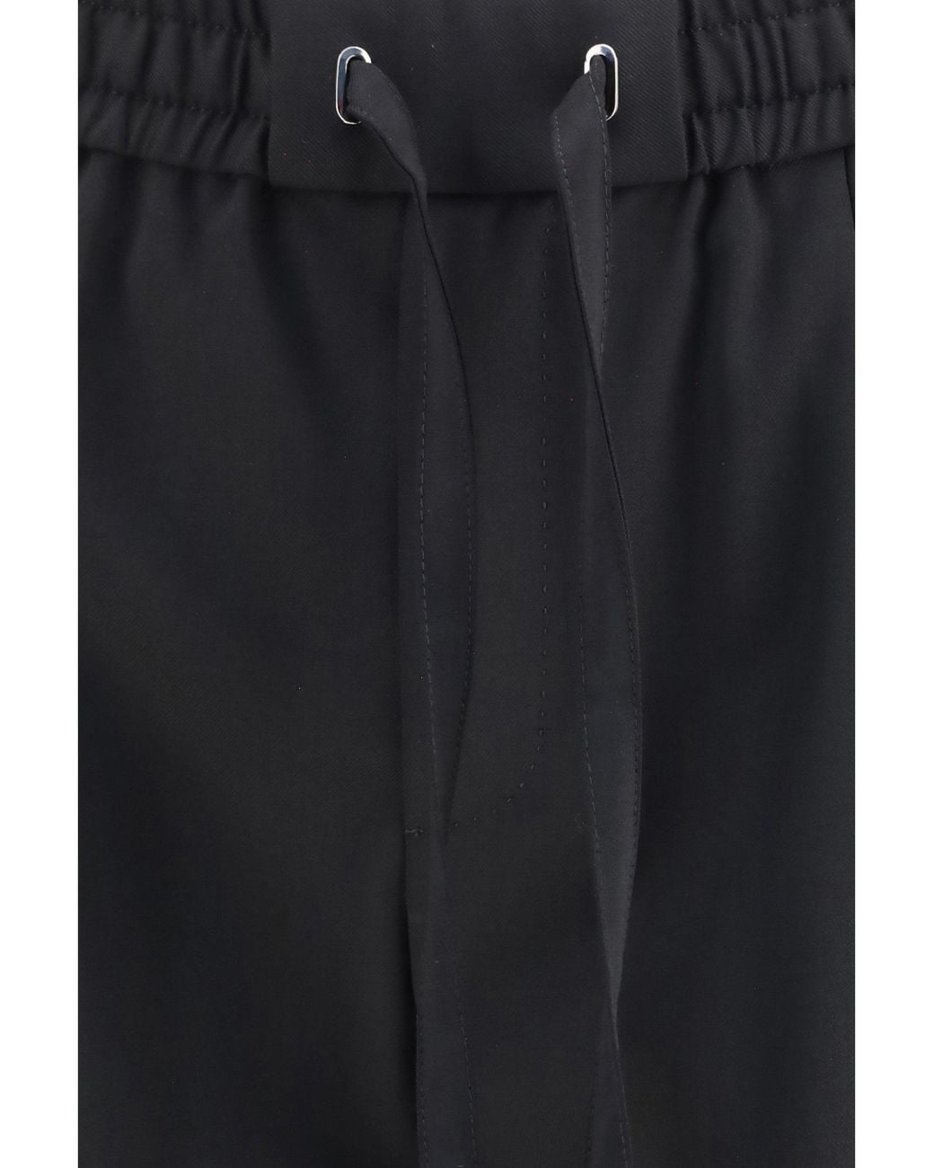 Dolce & Gabbana Black Jogger Pants Wool Gabardine Virgin Trousers for men
