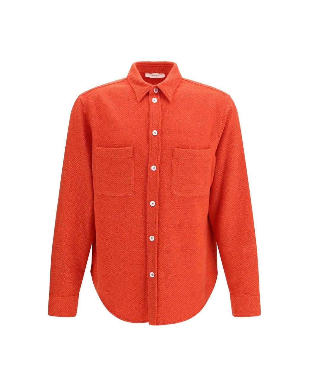 Umit Benan Orange Trutz Cashmere Shirt Tomato for men