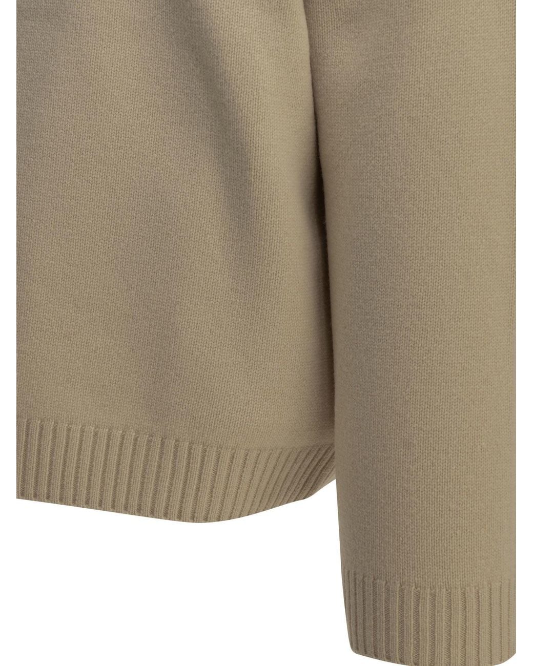 Maison Kitsuné Natural Fox Head Polo Sweater for men