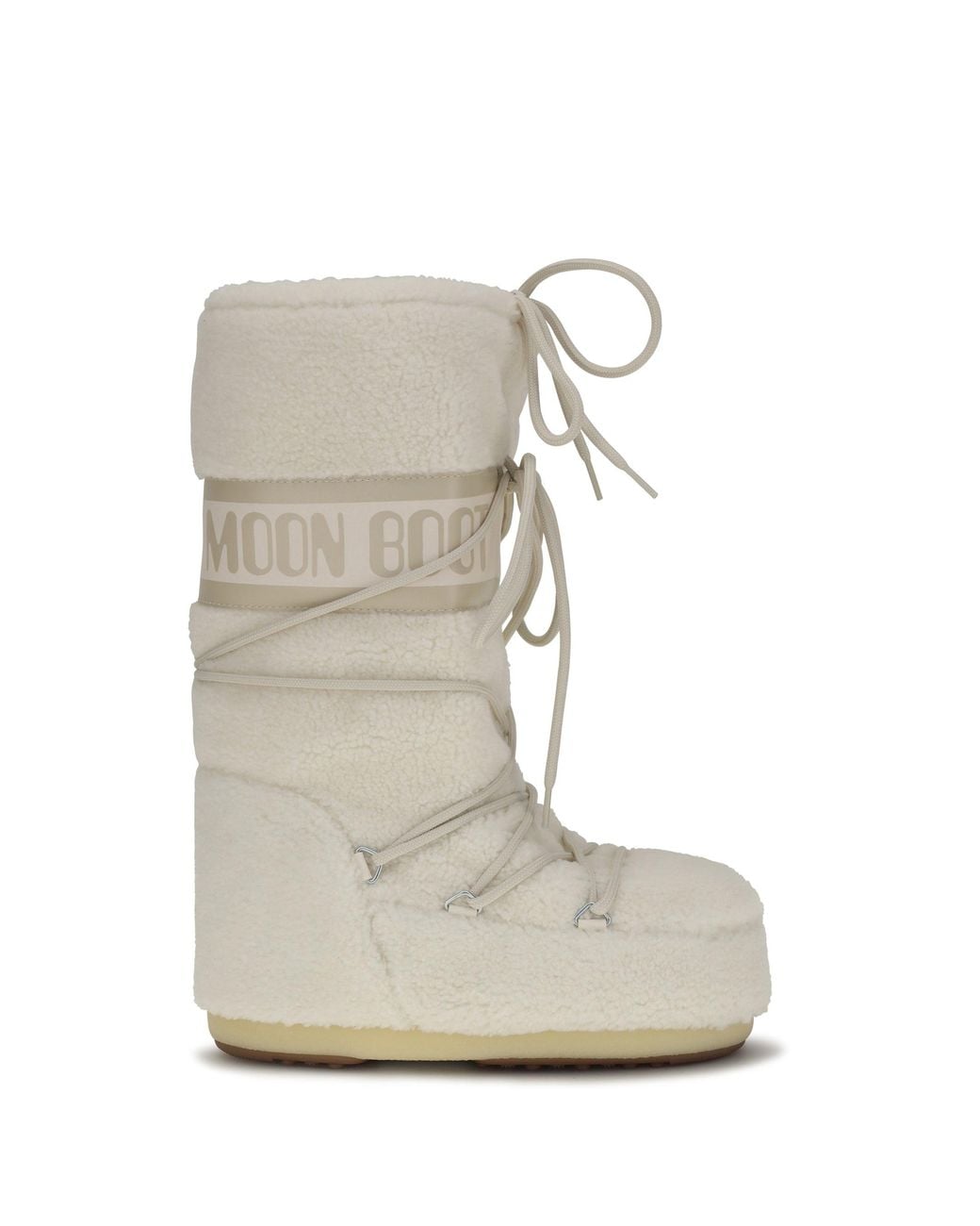 Moon Boot White Icon Teddy Boots