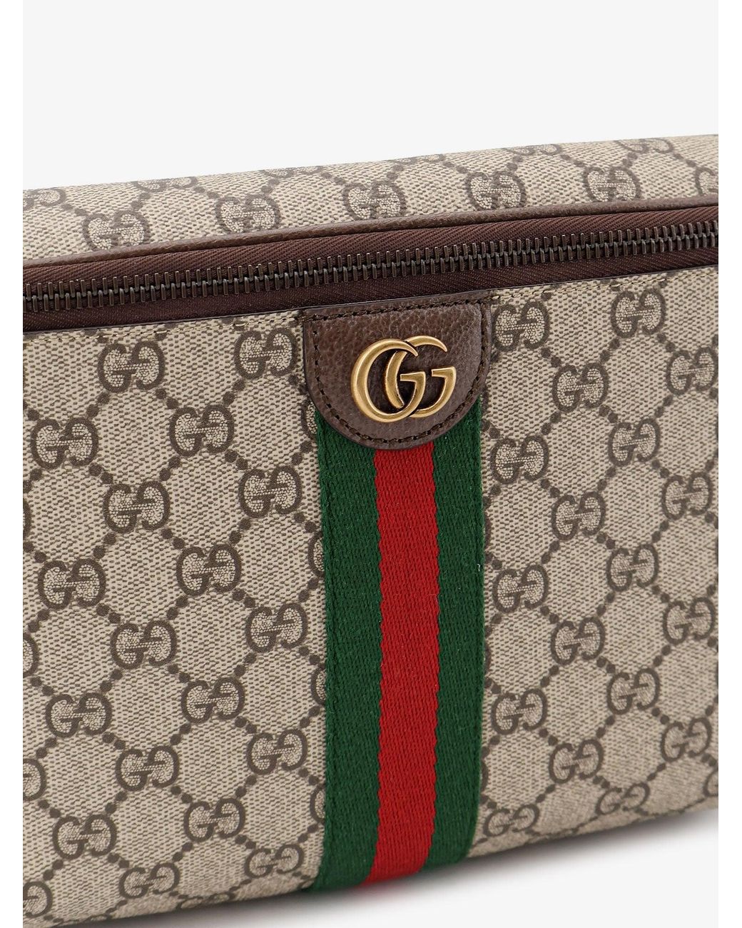 Gucci Gray Ophidia Gg Coated Canvas Belt Bag for men