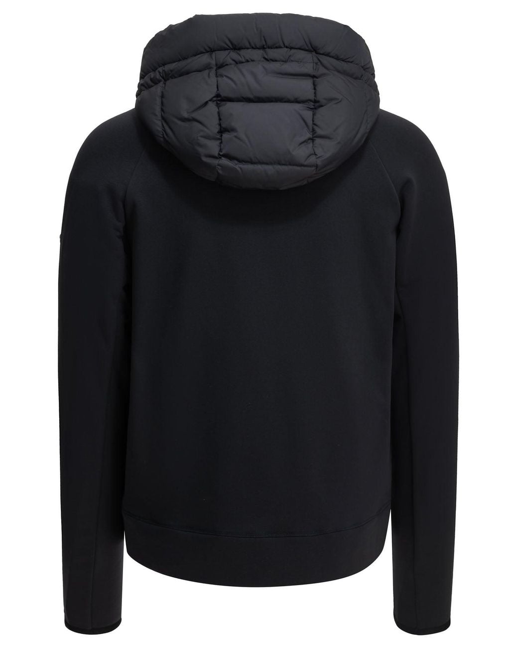 Moncler Black Padded Zip-Up Sweatshirt for men