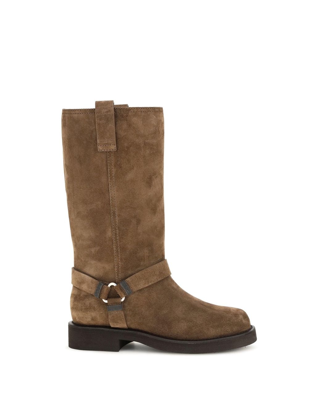 Brunello Cucinelli Brown Suede Boots